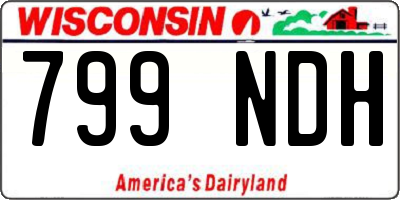 WI license plate 799NDH