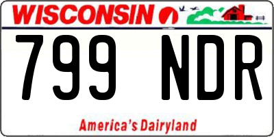 WI license plate 799NDR