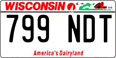 WI license plate 799NDT