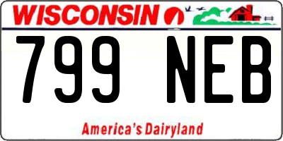 WI license plate 799NEB
