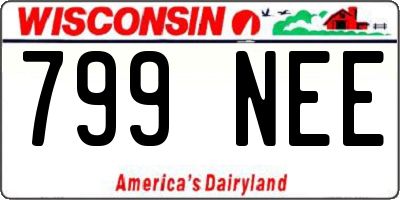 WI license plate 799NEE