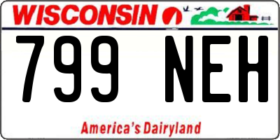 WI license plate 799NEH