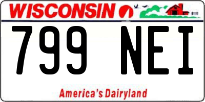 WI license plate 799NEI