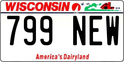 WI license plate 799NEW