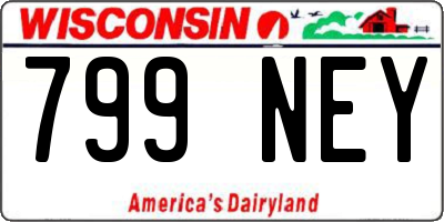 WI license plate 799NEY