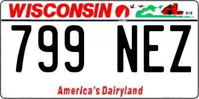 WI license plate 799NEZ