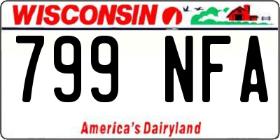 WI license plate 799NFA