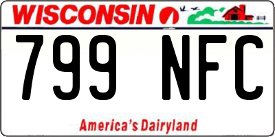 WI license plate 799NFC