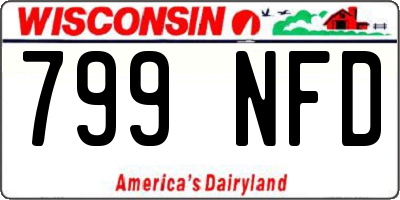 WI license plate 799NFD