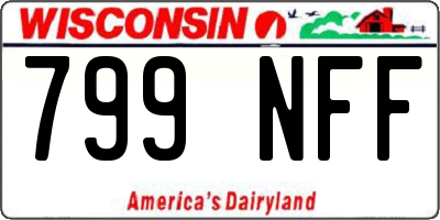 WI license plate 799NFF