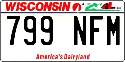 WI license plate 799NFM