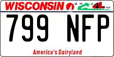 WI license plate 799NFP