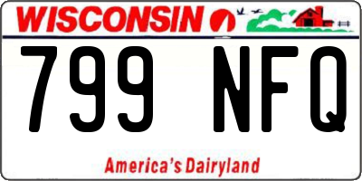 WI license plate 799NFQ