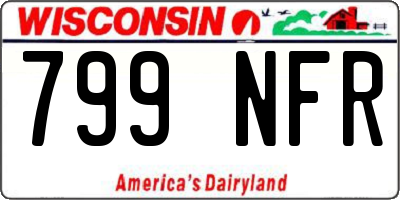 WI license plate 799NFR