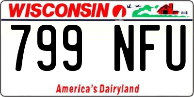 WI license plate 799NFU