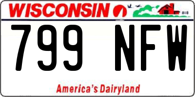 WI license plate 799NFW