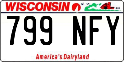 WI license plate 799NFY