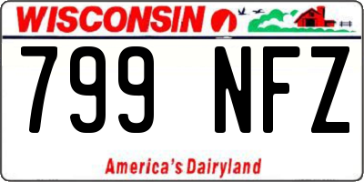WI license plate 799NFZ