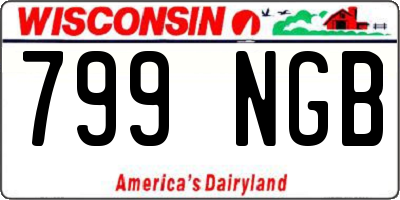 WI license plate 799NGB