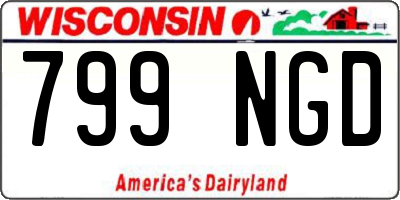 WI license plate 799NGD