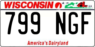 WI license plate 799NGF