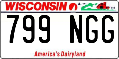 WI license plate 799NGG