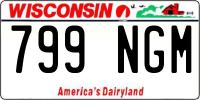 WI license plate 799NGM