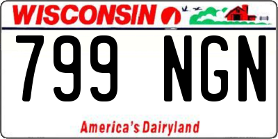 WI license plate 799NGN