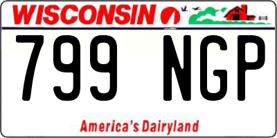 WI license plate 799NGP