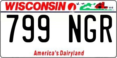 WI license plate 799NGR