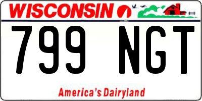 WI license plate 799NGT