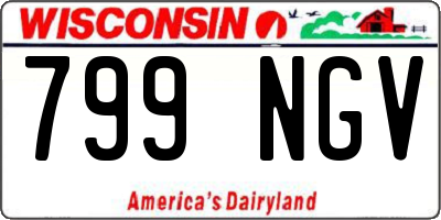 WI license plate 799NGV
