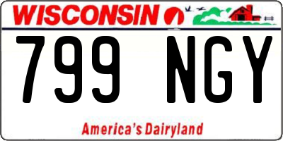 WI license plate 799NGY
