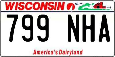 WI license plate 799NHA