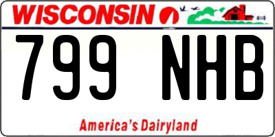 WI license plate 799NHB