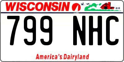 WI license plate 799NHC