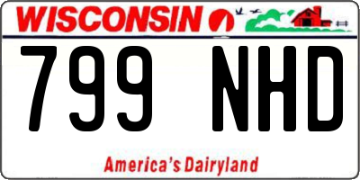 WI license plate 799NHD