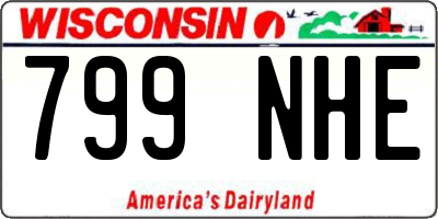 WI license plate 799NHE