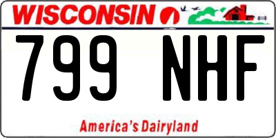 WI license plate 799NHF