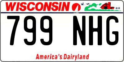 WI license plate 799NHG