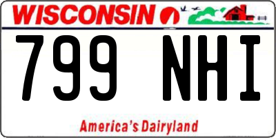 WI license plate 799NHI