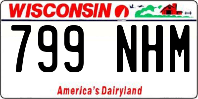 WI license plate 799NHM