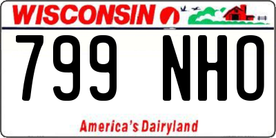 WI license plate 799NHO