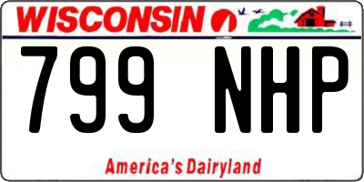 WI license plate 799NHP