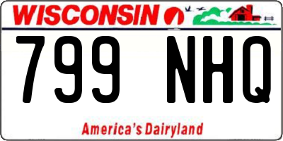 WI license plate 799NHQ