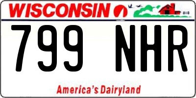 WI license plate 799NHR