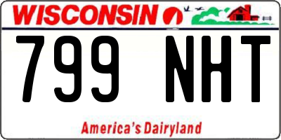 WI license plate 799NHT