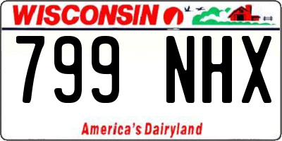WI license plate 799NHX