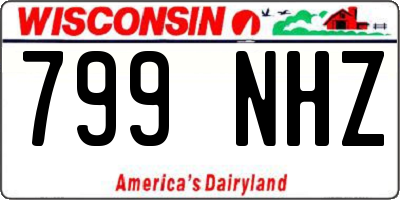 WI license plate 799NHZ