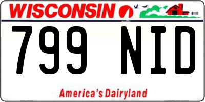 WI license plate 799NID
